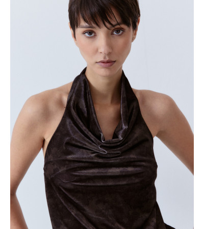 TOP HALTER TERCIOPELO ESPALDA | MULAYA