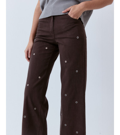 PANTALÓN RECTO OJALES FRONTALES | MULAYA