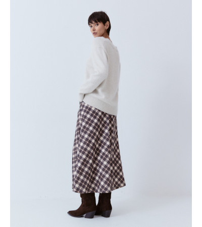 FALDA ESTAMPADA CUADROS CORTE A | MULAYA
