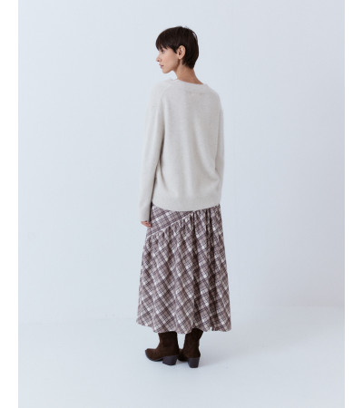 FALDA ESTRUCTURADA ESTAMPADA CUADROS | MULAYA