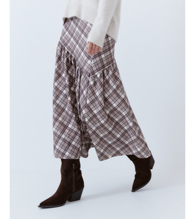 FALDA ESTRUCTURADA ESTAMPADA CUADROS | MULAYA