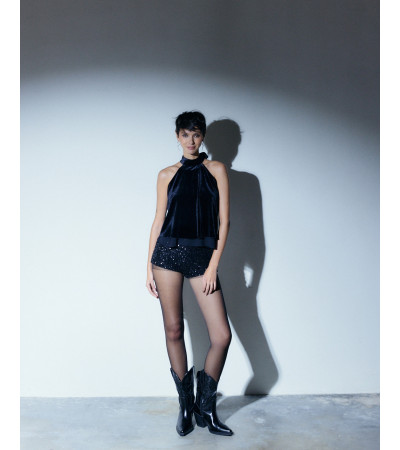 SHORT MINI LENTEJUELAS CINTURA ELÁSTICA | MULAYA