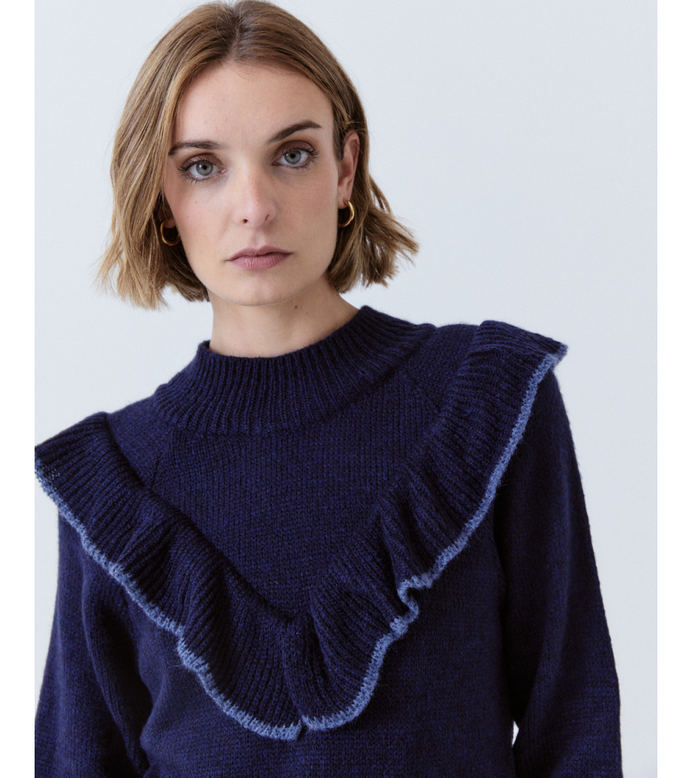 JERSEY CUELLO PERKIN CON VOLANTES | MULAYA