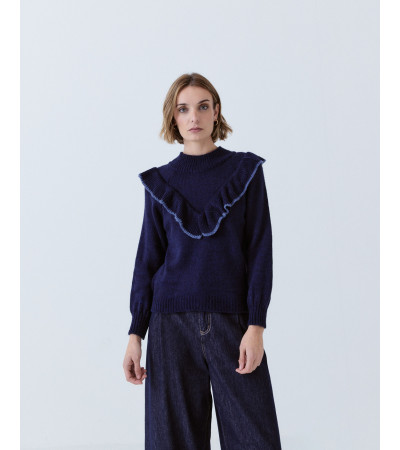 JERSEY CUELLO PERKIN CON VOLANTES | MULAYA