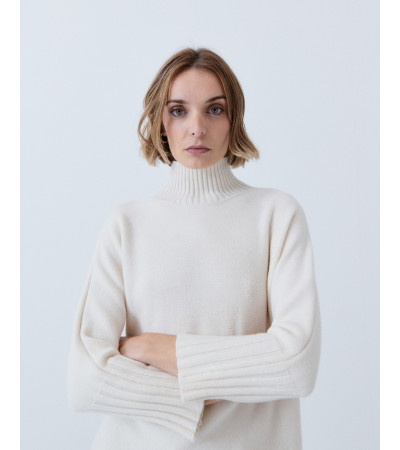 JERSEY CUELLO ALTO BRILLOS MANGA FRANCESA | MULAYA