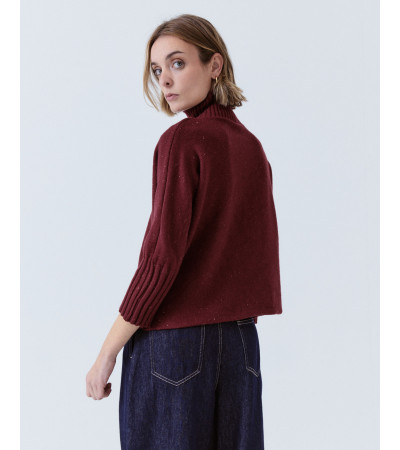 JERSEY CUELLO ALTO BRILLOS MANGA FRANCESA | MULAYA