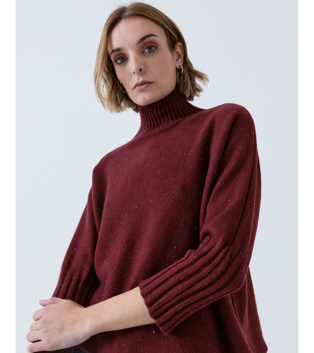 JERSEY CUELLO ALTO BRILLOS MANGA FRANCESA | MULAYA