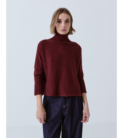 JERSEY CUELLO ALTO BRILLOS MANGA FRANCESA | MULAYA