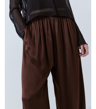 PANTALÓN BOMBACHO SATINADO TIRO ALTO | MULAYA