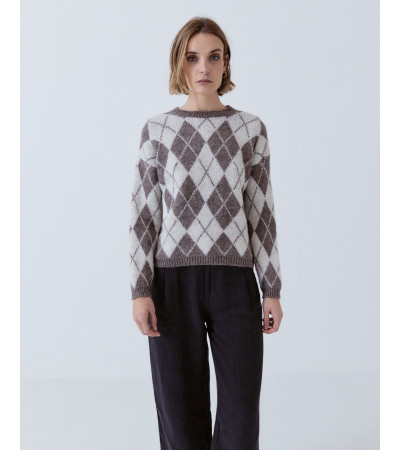 JERSEY DE PUNTO CON RELIEVE DE ROMBOS | MULAYA