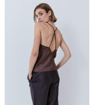 TOP TIRANTES SATÉN ESPALDA CRUZADA | MULAYA