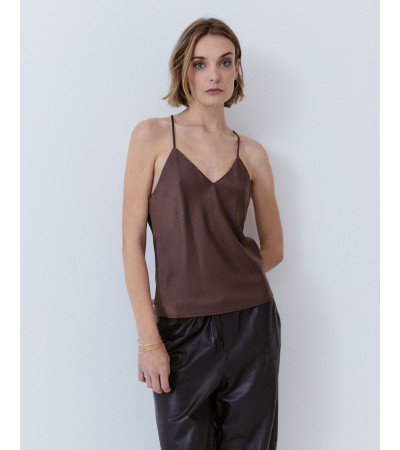 TOP TIRANTES SATÉN ESPALDA CRUZADA | MULAYA