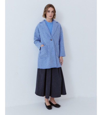 ABRIGO JASPEADO CUELLO SOLAPA | MULAYA