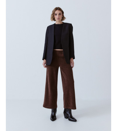 PANTALÓN PANA WIDE LEG CINTURA ELÁSTICA | MULAYA