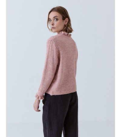 JERSEY PUNTO CON VOLANTES CUELLO Y PUÑOS | MULAYA