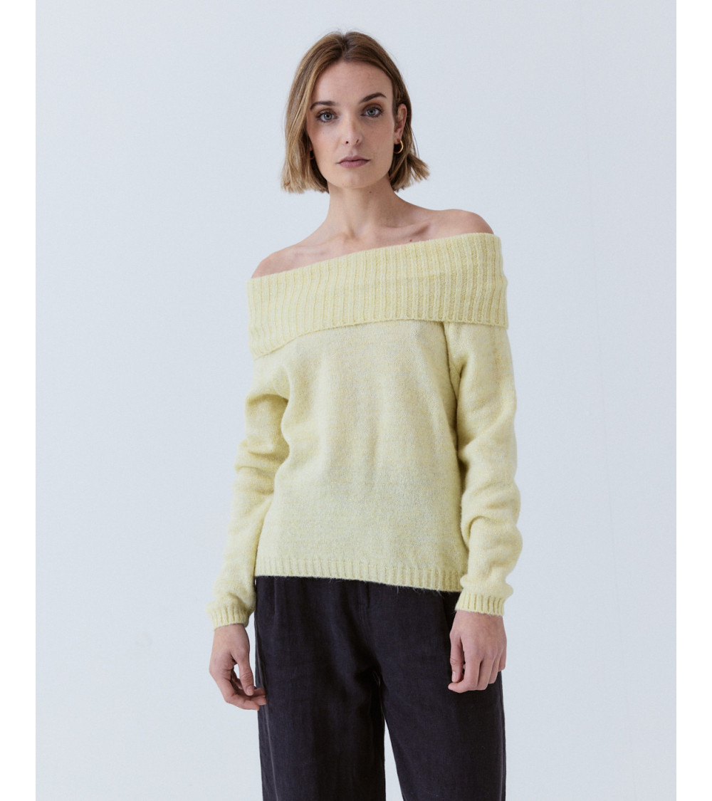 JERSEY OFF-SHOULDER CON BRILLOS | MULAYA