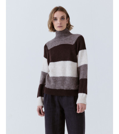 JERSEY CUELLO ALTO RAYAS A JUEGO | MULAYA