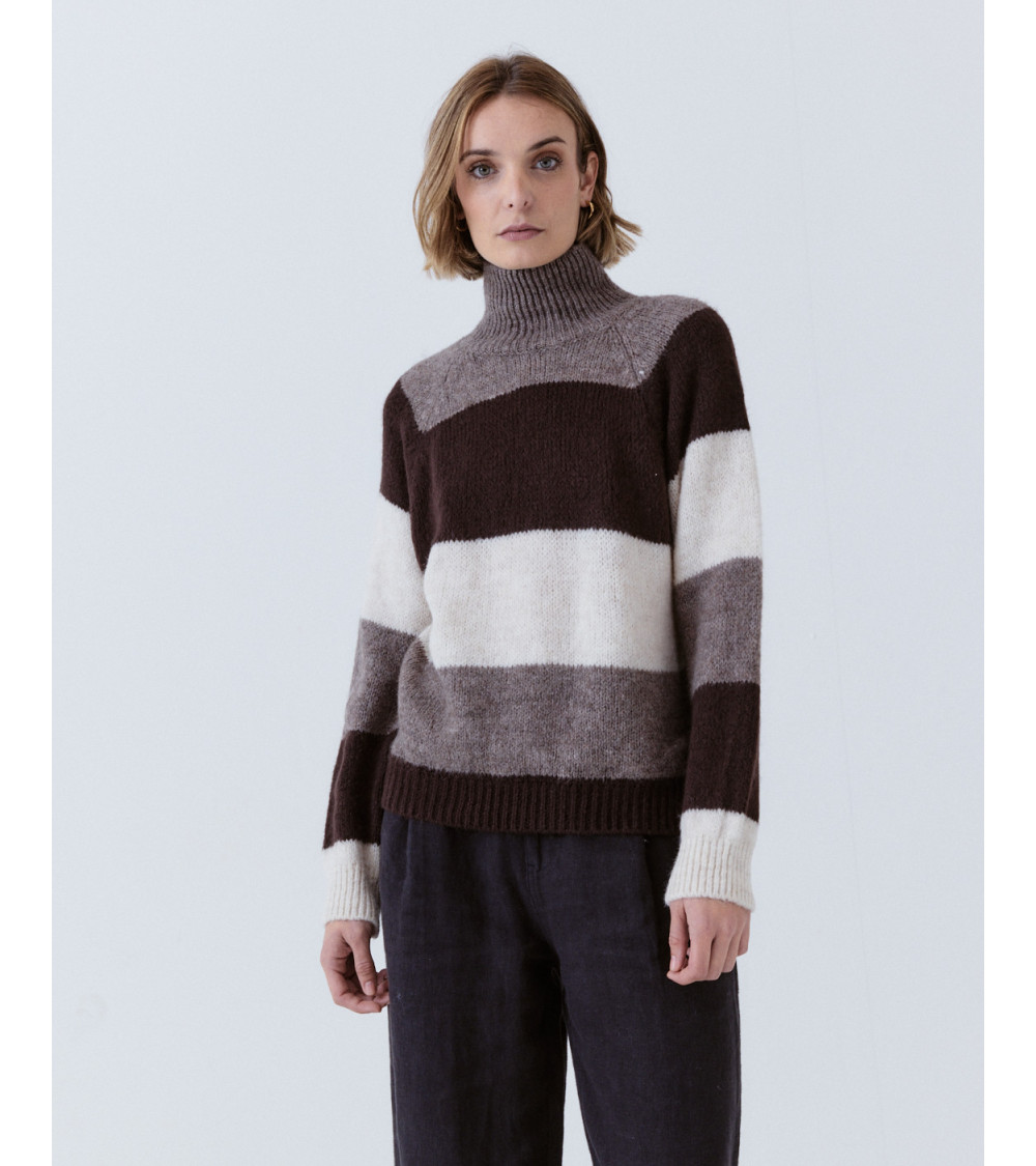 JERSEY CUELLO ALTO RAYAS A JUEGO | MULAYA