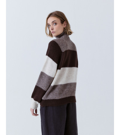 JERSEY CUELLO ALTO RAYAS A JUEGO | MULAYA