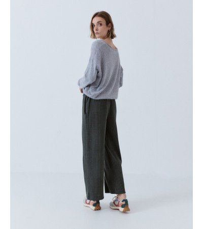 PANTALÓN WIDE LEG CON BOTONES FRONTALES | MULAYA