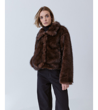 ABRIGO CORTO EFECTO PELO SOLAPA | MULAYA