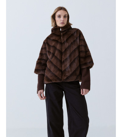 CHAQUETA EFECTO PELO MANGA 3/4 | MULAYA