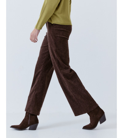 PANTALÓN PANA WIDE LEG CINTURA ELÁSTICA | MULAYA