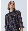 BLUSA ESTAMPADA HILOS METALIZADOS | MULAYA