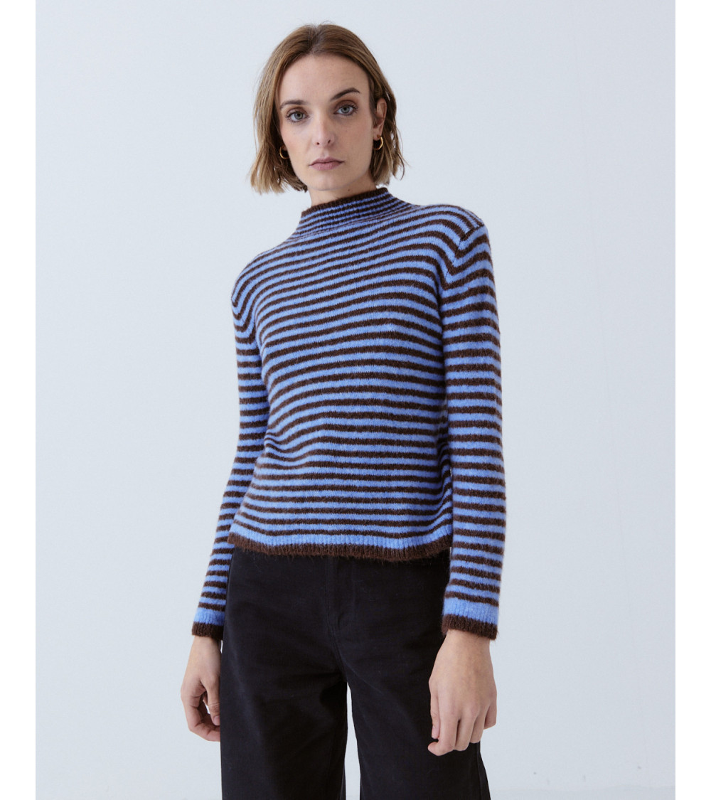 JERSEY CUELLO ALTO RAYAS FINAS | MULAYA