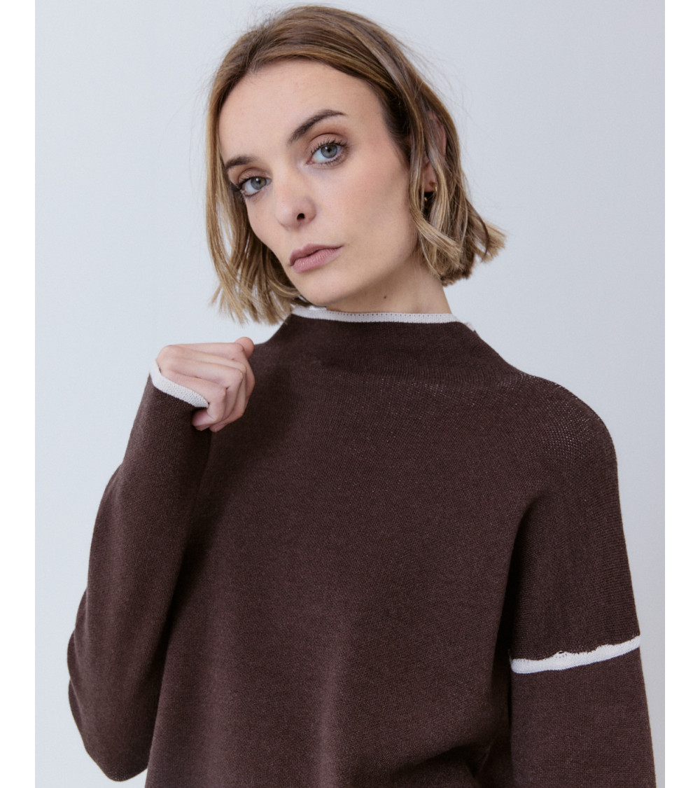 JERSEY CUELLO ALTO DETALLE CONTRASTE | MULAYA