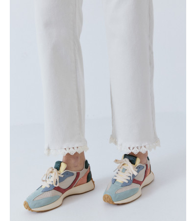 JEANS WIDE LEG CON ENCAJE | MULAYA