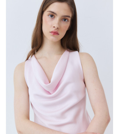 TOP SATÉN CUELLO DRAPEADO | MULAYA