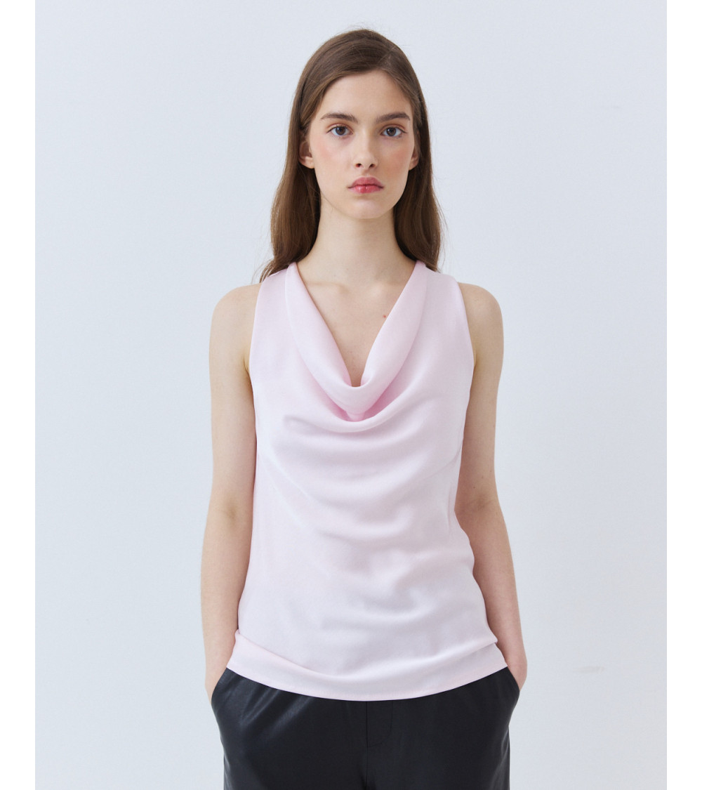 TOP SATÉN CUELLO DRAPEADO | MULAYA