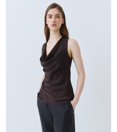 TOP SATÉN CUELLO DRAPEADO | MULAYA