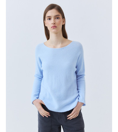 Jersey Punto Manga Murciélago Cuello Redondo | MULAYA