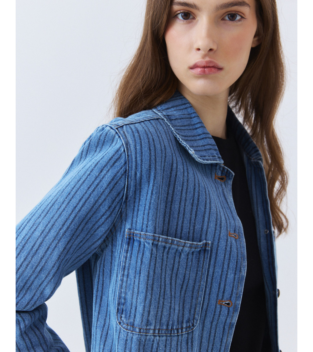 Sobrecamisa Denim con Bolsillos de Parche | MULAYA