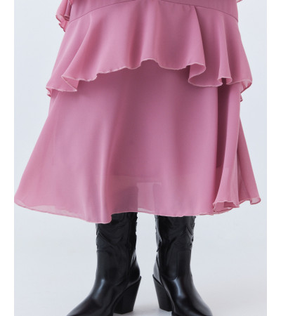 Falda Larga con Capas y Volantes | MULAYA