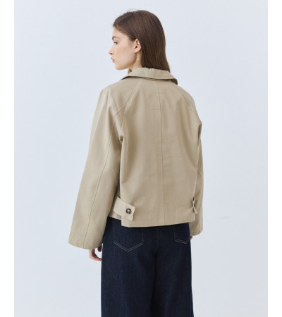 Trench Corto con Forro de Cuadros y Algodón | MULAYA