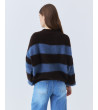 Jersey de Rayas con Manga Globo y Cuello Redondo | MULAYA