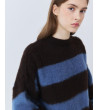 Jersey de Rayas con Manga Globo y Cuello Redondo | MULAYA