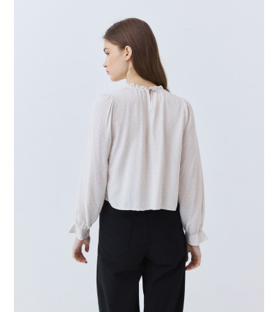 Blusa Fruncida con Volantes y Lurex | MULAYA