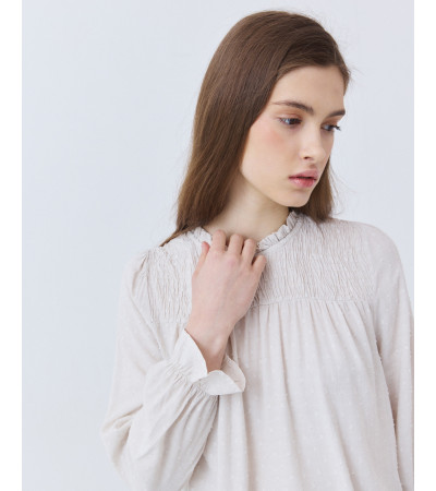 Blusa Fruncida con Volantes y Lurex | MULAYA