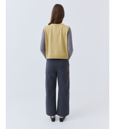 Pantalón Wide Leg con Bolsillos de Parche | MULAYA