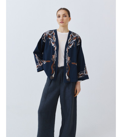 CHAQUETA CON BORDADOS BARROCOS Y CUELLO SOLAPA | MULAYA