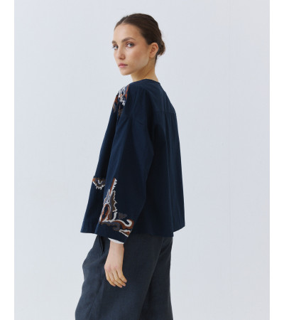 CHAQUETA CON BORDADOS BARROCOS Y CUELLO SOLAPA | MULAYA