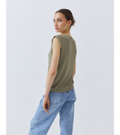 TOP PUNTO CON TERMINACIONES DE ENCAJE | MULAYA