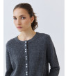 Cardigan Punto Doble Abotonadura y Cuello Redondo | MULAYA