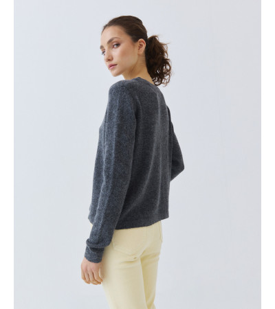 Cardigan Punto Doble Abotonadura y Cuello Redondo | MULAYA