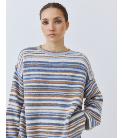 JERSEY PUNTO RAYAS MULTICOLOR CUELLO REDONDO | MULAYA