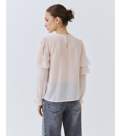 BLUSA CON CAPAS DE VOLANTES LATERALES | MULAYA